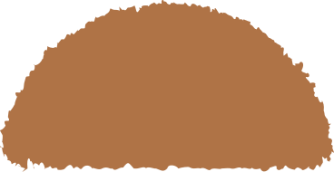 Semicírculo marrón PNG, SVG