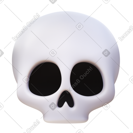 3D scull PNG, SVG