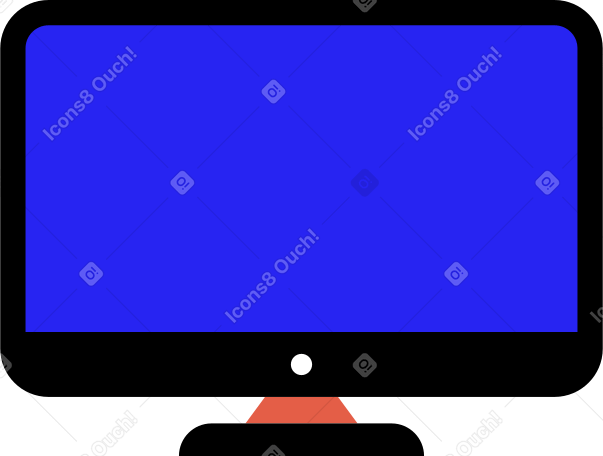 Monitor de pantalla azul PNG, SVG