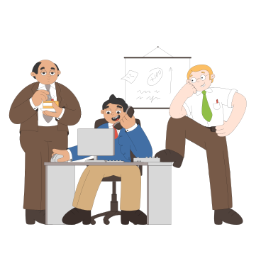 Coworkers working together in the office  PNG, SVG