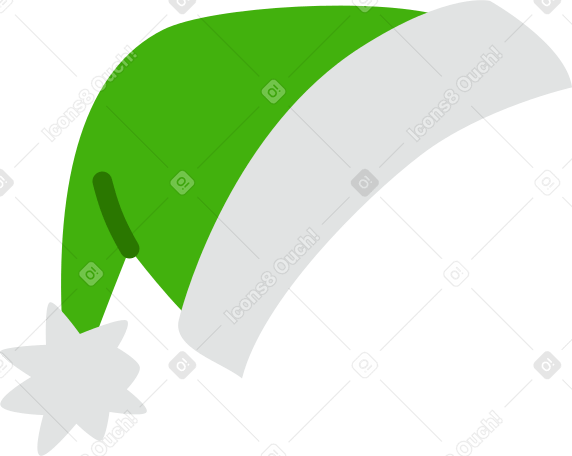 Gorro de papá noel verde PNG, SVG