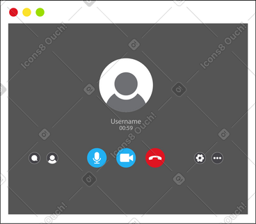 Video call window PNG, SVG