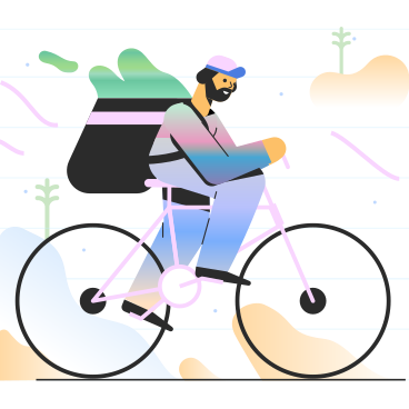 Food delivery on a bike PNG, SVG