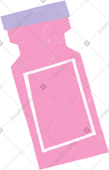 Pink bottle with vaccine PNG, SVG