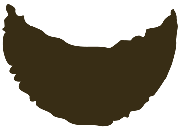 Brown crescent PNG, SVG