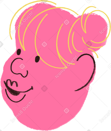 woman with buns PNG, SVG