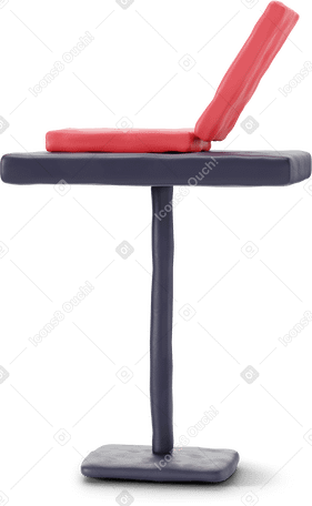 3D Open red laptop on a stand table Illustration in PNG, SVG