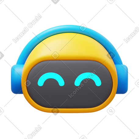 3D music robot PNG, SVG