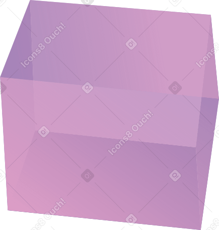 cubo translucido PNG, SVG