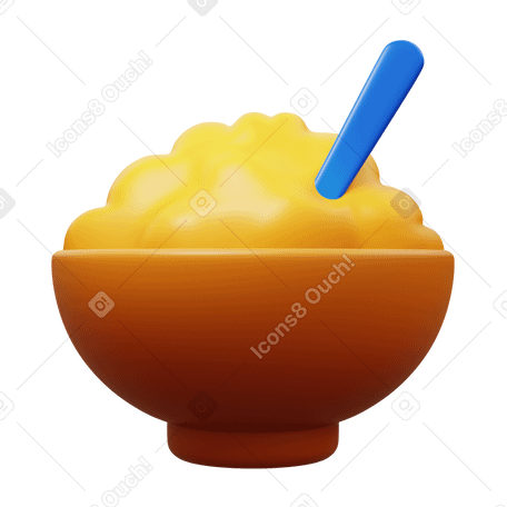3D porridge PNG, SVG