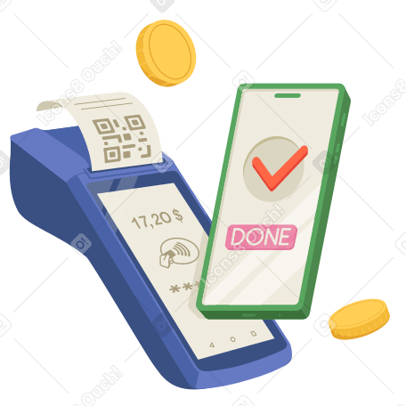 Kontaktloses bezahlen mit dem mobiltelefon animierte Grafik in GIF, Lottie (JSON), AE