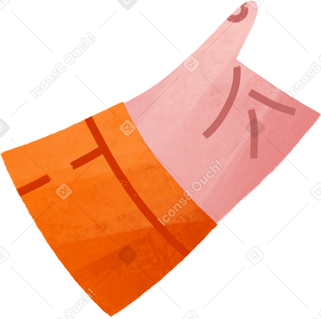 light cropped arm with orange sleeve PNG, SVG