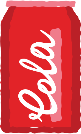 can of cola Illustration in PNG, SVG