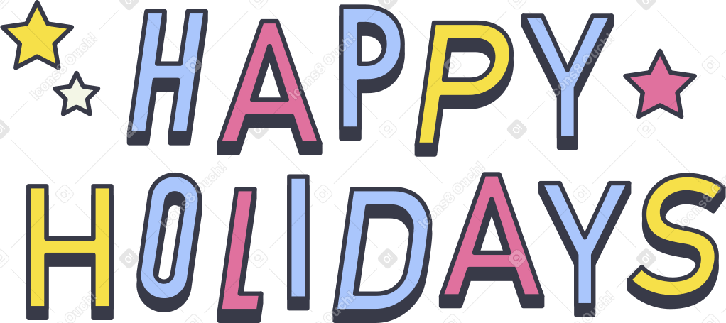 happy holidays PNG, SVG