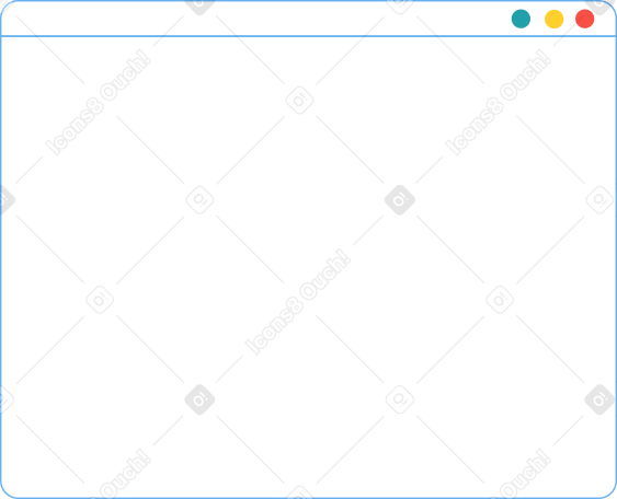 browser window with buttons Illustration in PNG, SVG