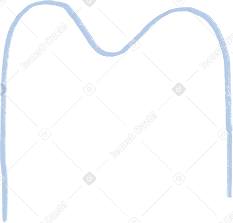 Línea ondulada azul PNG, SVG