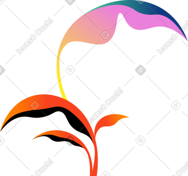 Pink and red bushes PNG, SVG