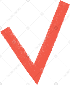 red check mark Illustration in PNG, SVG