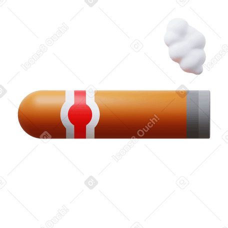 3D cigar PNG, SVG
