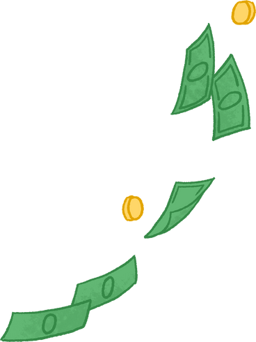 banknotes and coins PNG, SVG
