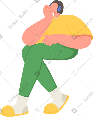 耳机的女人 PNG, SVG