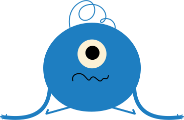 sad blue character PNG, SVG