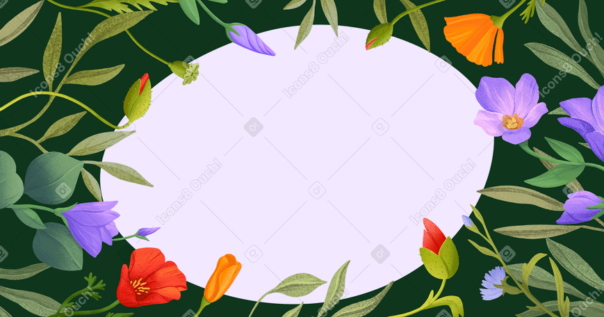 flowers and copy space PNG, SVG