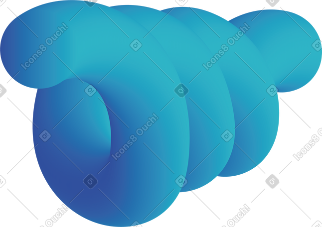 blue curved shape PNG, SVG