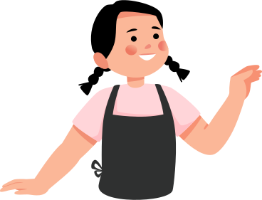 girl in an apron PNG, SVG