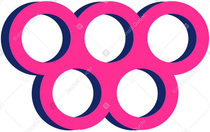 Olympic rings Illustration in PNG, SVG
