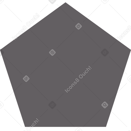 pentagon grey Illustration in PNG, SVG