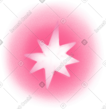 Pink shining star PNG, SVG