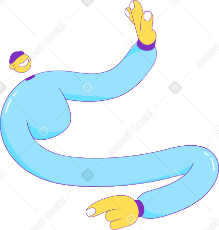 guy pointing somewhere Illustration in PNG, SVG