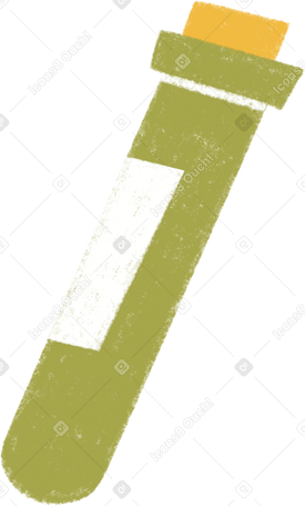 green test tube Illustration in PNG, SVG
