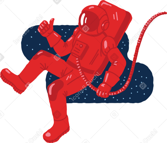 cosmonaut Illustration in PNG, SVG