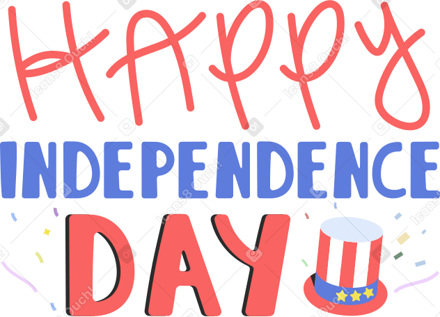 felice giorno dell'indipendenza PNG, SVG