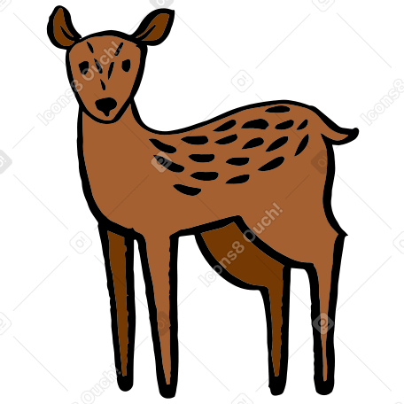 spotted deer clipart