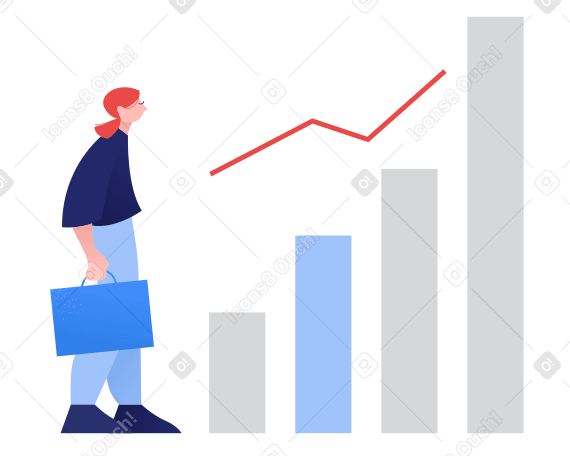 Career growth Illustration in PNG, SVG