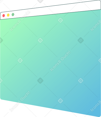 Окно браузера с градиентом в PNG, SVG