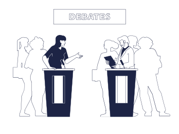 Political party debates PNG, SVG