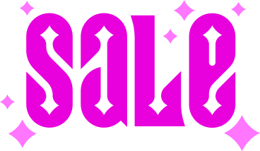 lettering sale with pink stars text PNG, SVG