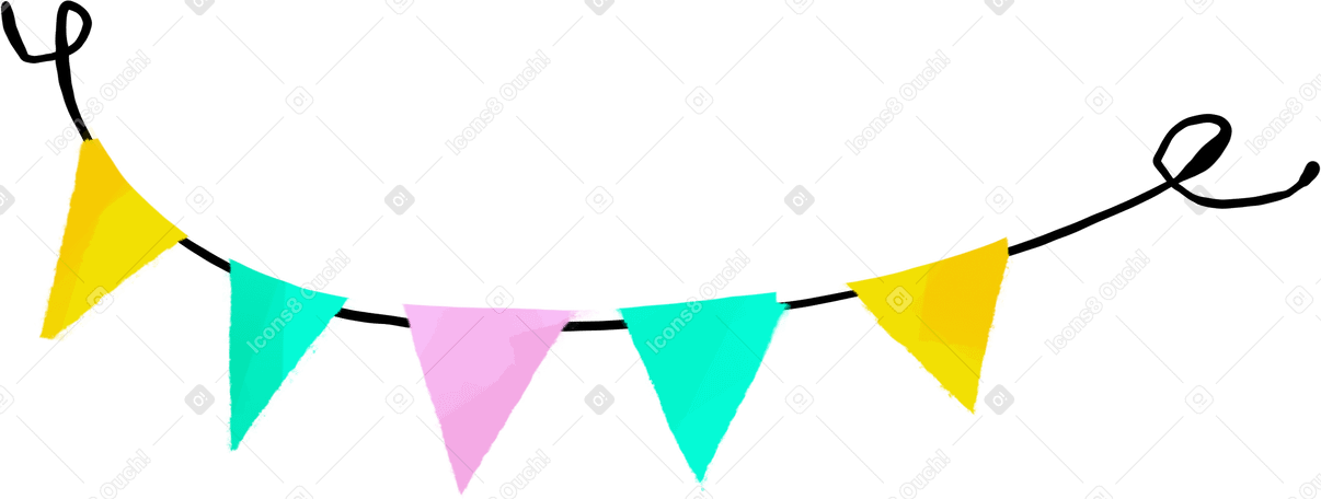 旗の花輪 PNG、SVG