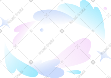 Decorative composition with splashes in pastel colors PNG, SVG