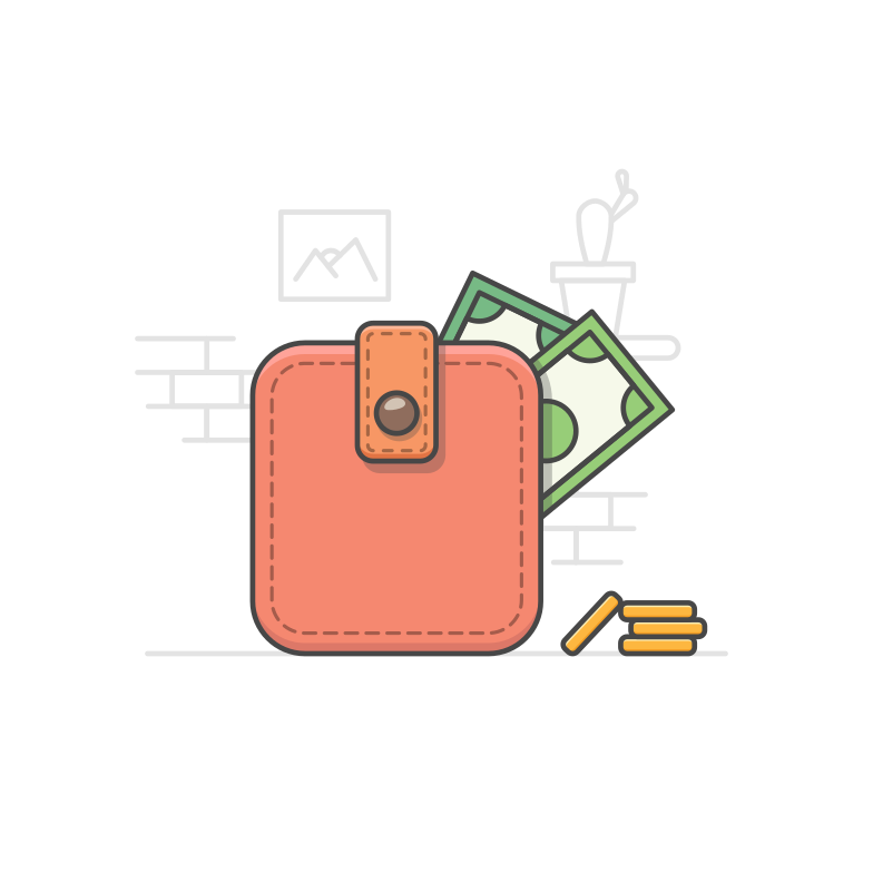 Immagine Vettoriale portafoglio in PNG e SVG in stile | Illustrazioni Icons8