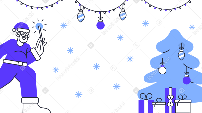 Zoom 的圣诞节和新年背景 PNG, SVG