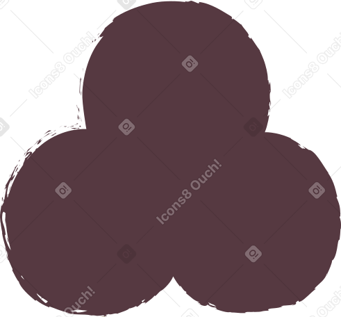 Темно-коричневый трилистник в PNG, SVG