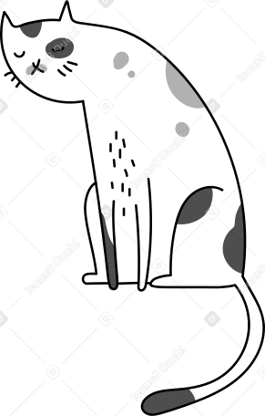 chat assis PNG, SVG