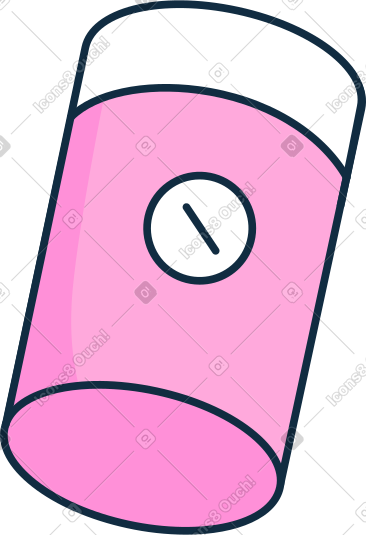 Pink jar of pills PNG, SVG