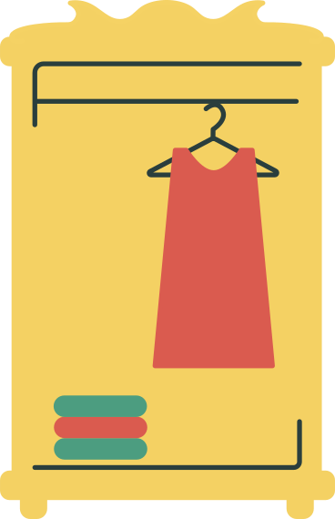 Closet with clothes PNG, SVG