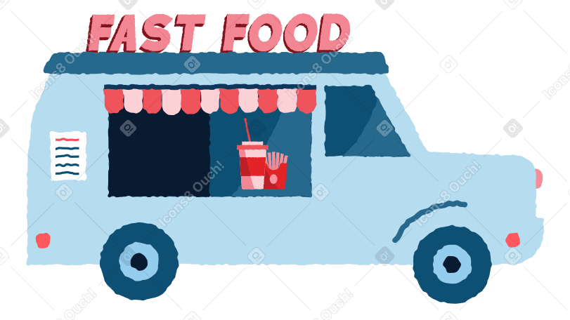 Food truck Illustration in PNG, SVG